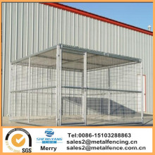 12&#39;X12&#39;X6&#39;H galvanizado único cão executar tubo redondo canis soldados com telhado abrigo